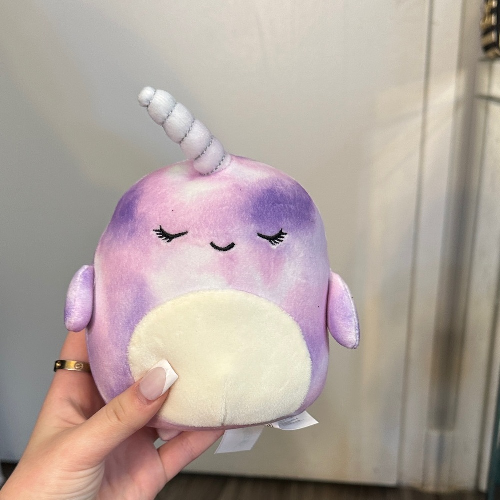Squishmallows Lavender and Cream Narwhal Plush